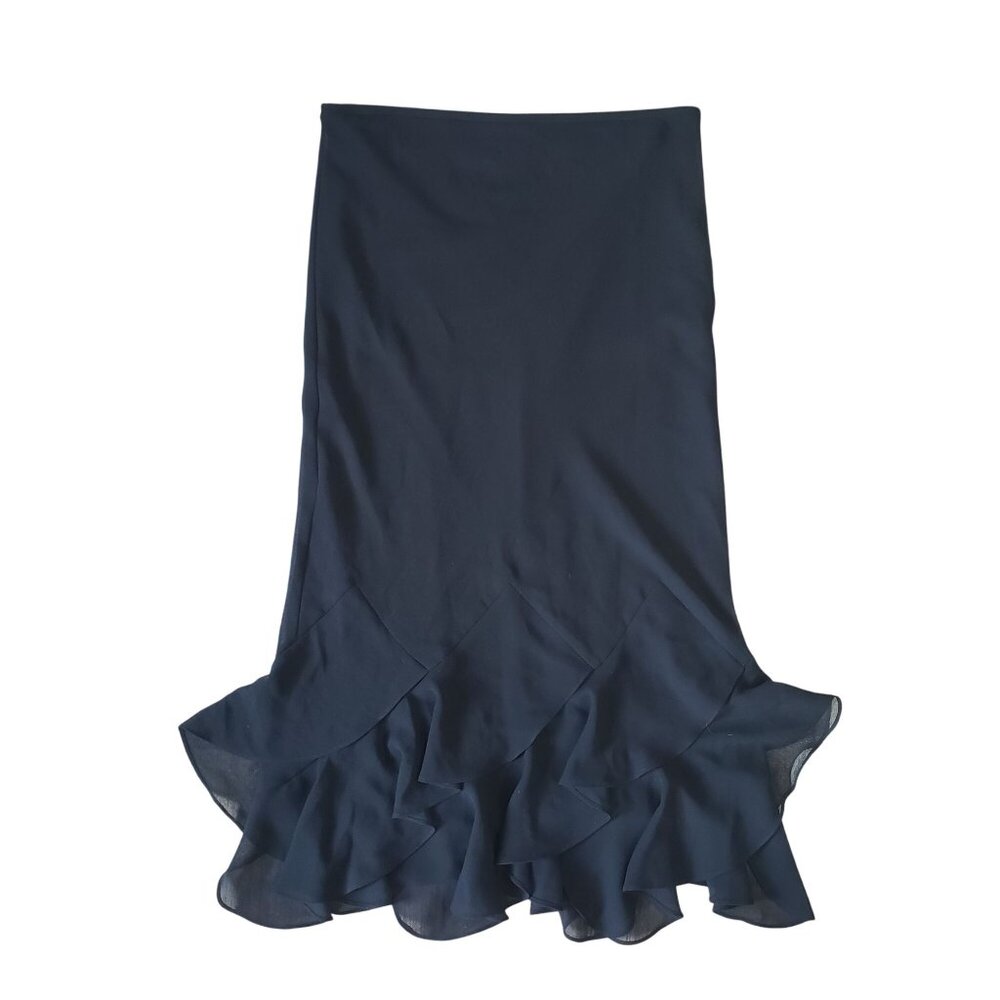 Vintage 90s Metaphor Black‎ Midi Asymmetrical Skirt Size M Grunge Whimsigoth